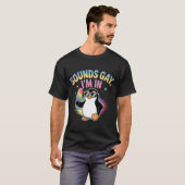 Klinkt gay Ik ben in Pride Maand Design - Penguin T-shirt (Voorkant volledig)