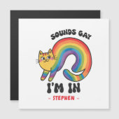 Klinkt gay, ik ben in - Rainbow Cat LGBTQ Pride (Voorkant / Achterkant)