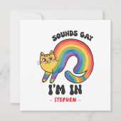 Klinkt gay, ik ben in - Rainbow Cat LGBTQ Pride (Voorkant)