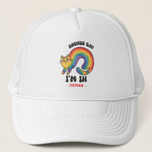 Klinkt gay, ik ben in - Rainbow Cat LGBTQ Pride Trucker Pet
