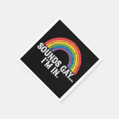 Klinkt gay Ik ben in Rainbow LGBTQ  Retro Servet (Hoek)