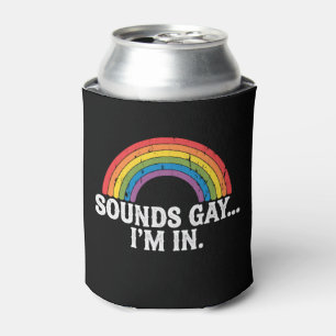 Klinkt Gay Ik Ben In Regenboog LGBTQ Vintage Retro Blikjeskoeler