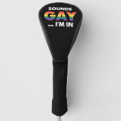 Klinkt Gay Ik ben Rainbow LGBTQ Pride Golfheadcover (Voorkant)