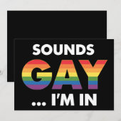 Klinkt Gay Ik ben Rainbow LGBTQ Pride Kaart (Voorkant / Achterkant)