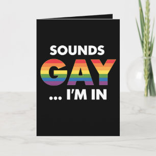 Klinkt Gay Ik ben Rainbow LGBTQ Pride Kaart