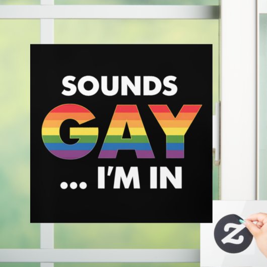 Klinkt Gay Ik ben Rainbow LGBTQ Pride Raamsticker (Huis)