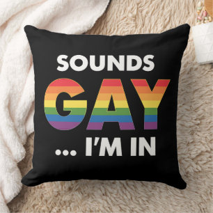 Klinkt Gay Ik Ben Regenboog LGBTQ Pride Kussen
