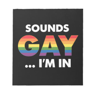 Klinkt Gay Ik Ben Regenboog LGBTQ Pride Notitieblok
