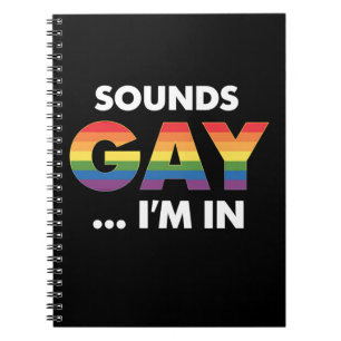 Klinkt Gay Ik Ben Regenboog LGBTQ Pride Notitieboek