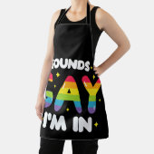 Klinkt Gay Ik Doe Mee Funny LGBT Pride Schort (Insitu)