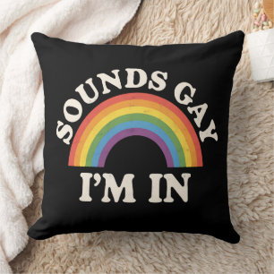 Klinkt Gay Ik Doe Mee Funny LGBTQ Pride Regenboog Kussen