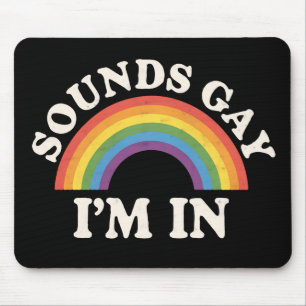 Klinkt Gay Ik Doe Mee Funny LGBTQ Pride Regenboog Muismat