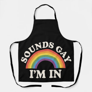 Klinkt Gay Ik Doe Mee Funny LGBTQ Pride Regenboog Schort