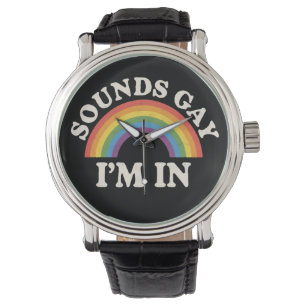 Klinkt Gay, Ik Doe Mee, Grappige LGBTQ Pride Regen Horloge