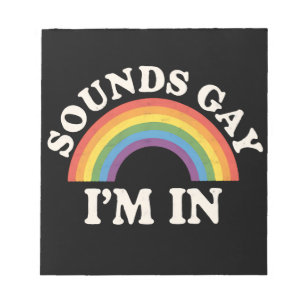 Klinkt Gay, Ik Doe Mee, Grappige LGBTQ Pride Regen Notitieblok