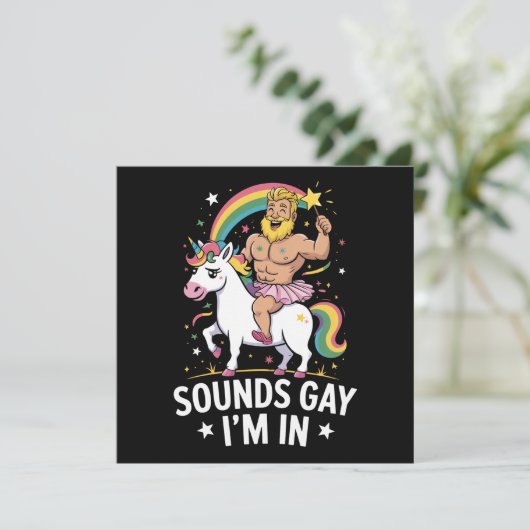 Klinkt Gay Ik Doe Mee  Kaart (Staand voorkant)