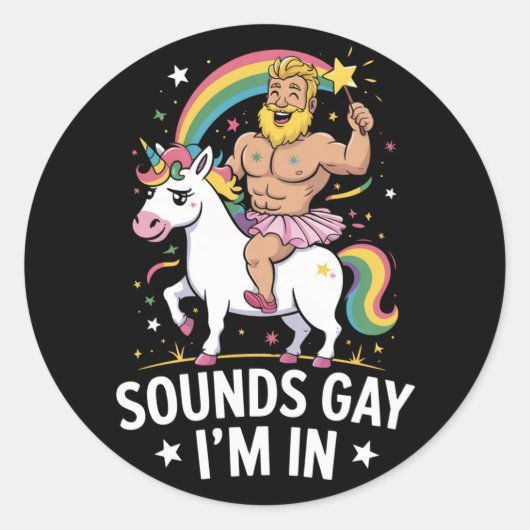 Klinkt GaY Ik Doe Mee Ronde Sticker (Voorkant)