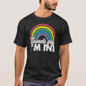 Klinkt gay im in regenboog jaren 70 80 stijl retro t-shirt (Voorkant)