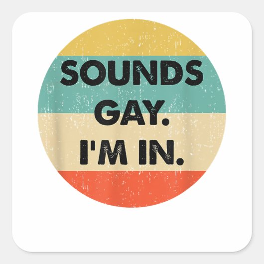 Klinkt goed binnen vierkante sticker (Voorkant)