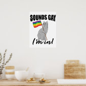 Klinkt goed dat ik in de kat zit poster (Keuken)