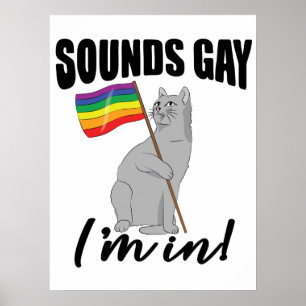 Klinkt goed dat ik in de kat zit poster