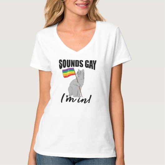Klinkt goed dat ik in de kat zit t-shirt (Voorkant)