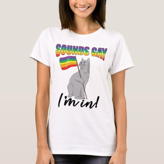 Klinkt goed dat ik in de kat zit t-shirt (Voorkant)