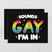 Klinkt goed dat ik in grappige LGBT Pride ben Briefkaart (Voorkant / Achterkant)