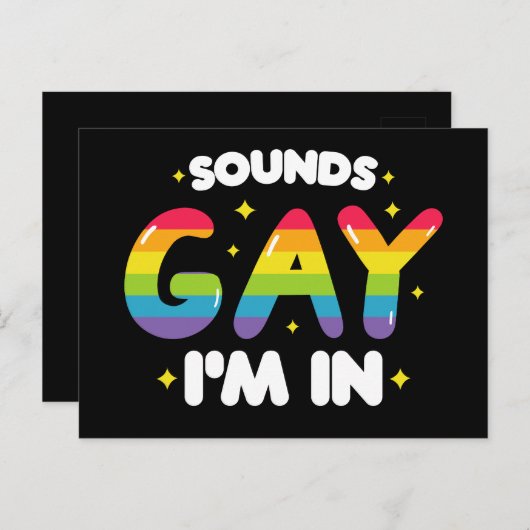 Klinkt goed dat ik in grappige LGBT Pride ben Briefkaart (Voorkant / Achterkant)