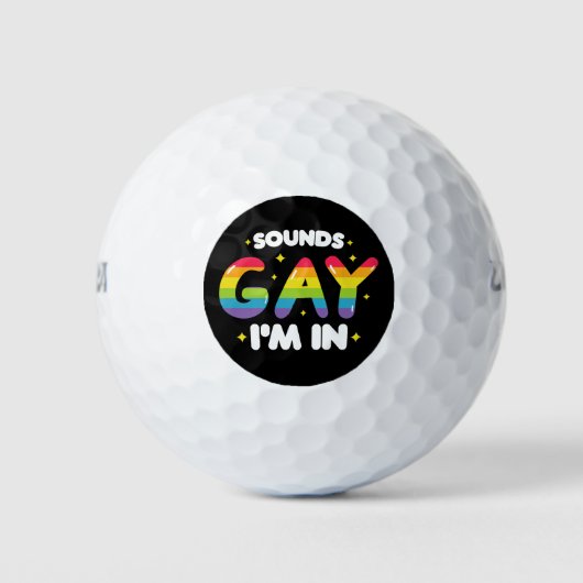 Klinkt goed dat ik in grappige LGBT Pride ben Golfballen (Voorkant)