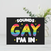 Klinkt goed dat ik in grappige LGBT Pride ben Kaart (Staand voorkant)