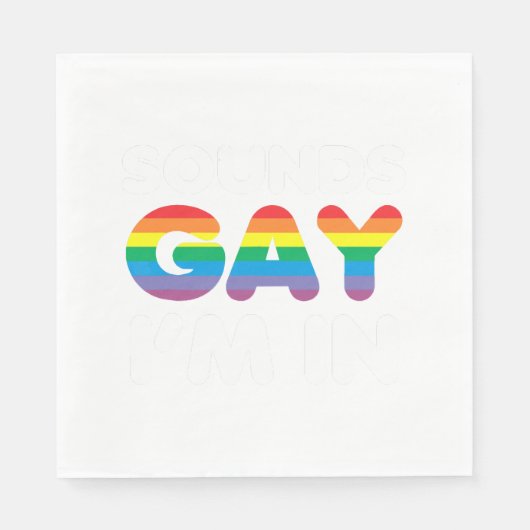 Klinkt goed dat ik in LGBT Pride Gift ben Servet (Voorkant)