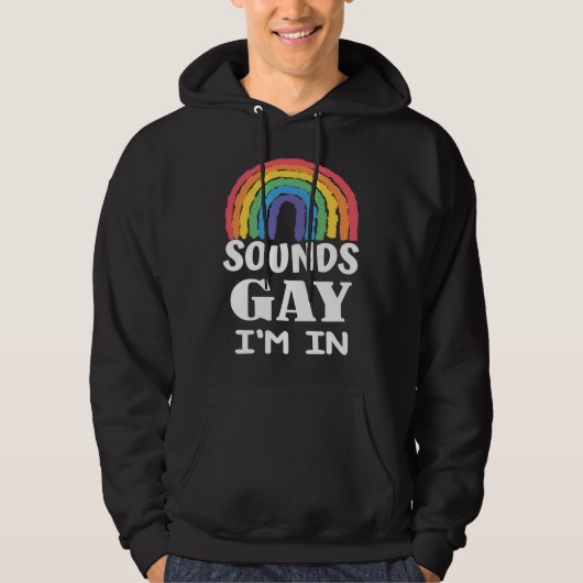 Klinkt goed dat ik in regenboog ben met Mannen van Hoodie (Voorkant)
