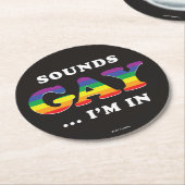 Klinkt goed. Ik ben binnen Ronde Kartonnen Onderzetter (Gebogen)