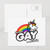 Klinkt goed, ik ben in Cute Unicorn Rainbow Briefkaart (Voorkant / Achterkant)