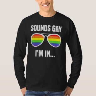 Klinkt goed in regenboogzonnebrillen LGBT Pride 3 T-shirt