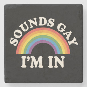 Klinkt Grappig Gay Ik Doe Mee Funny LGBTQ Pride Re Stenen Onderzetter