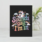 Klinkt homo Ik ben in LGBT-regenboogeenhoorn Kaart (Staand voorkant)