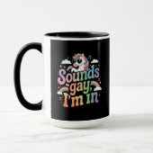 Klinkt homo Ik ben in LGBT-regenboogeenhoorn Mok (Links)