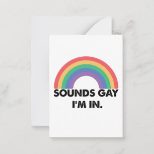 Klinkt Homofiel Ik Ben In Regenboog Pride Maand Ho Notitiekaartje