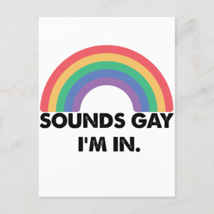 Klinkt Homoseksueel Ik Ben In Regenboog Pride Maan Briefkaart