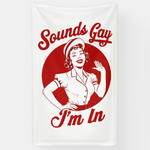 Klinkt Homoseksueel Ik Ben In Vintage Lesbische Co Spandoek