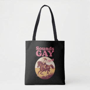 Klinkt Homoseksueel, ik doe mee aan de Lesbische W Tote Bag