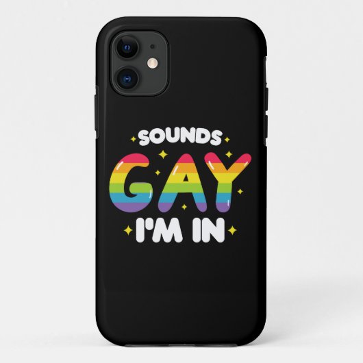 Klinkt Homoseksueel Ik Doe Mee Funny LGBT Pride Case-Mate iPhone Case (Achterkant)
