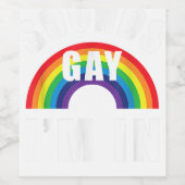 Klinkt homoseksueel in Shirt grappig LGBT Lesbian Wijn Etiket (Enkel label)