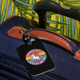 Klinkt Homoseksueel Tel Mee Eenhoorn Regenboog Vla Bagagelabel