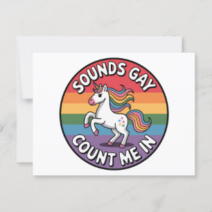 Klinkt Homoseksueel Tel Mij Maar Mee Eenhoorn Rege Briefkaart