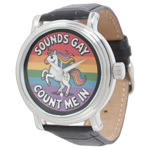 Klinkt Homoseksueel Tel Mij Maar Mee Eenhoorn Rege Horloge