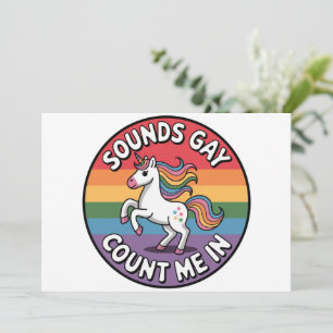 Klinkt Homoseksueel Tel Mij Mee Eenhoorn Regenboog Kaart