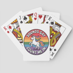 Klinkt Homoseksueel Tel Mij Mee Eenhoorn Regenboog Pokerkaarten